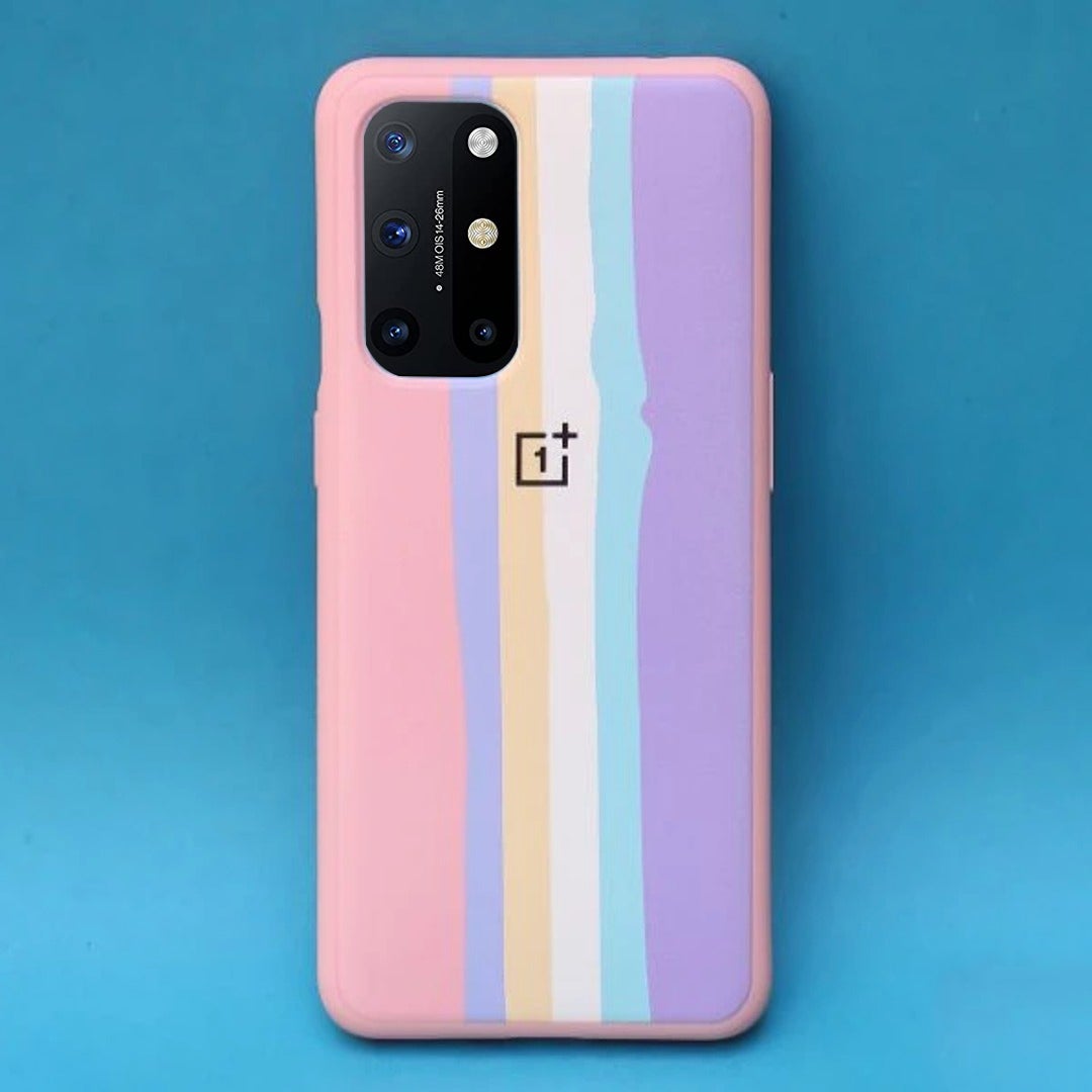 OnePlus 8T Rainbow Liquid Silicone Logo Case
