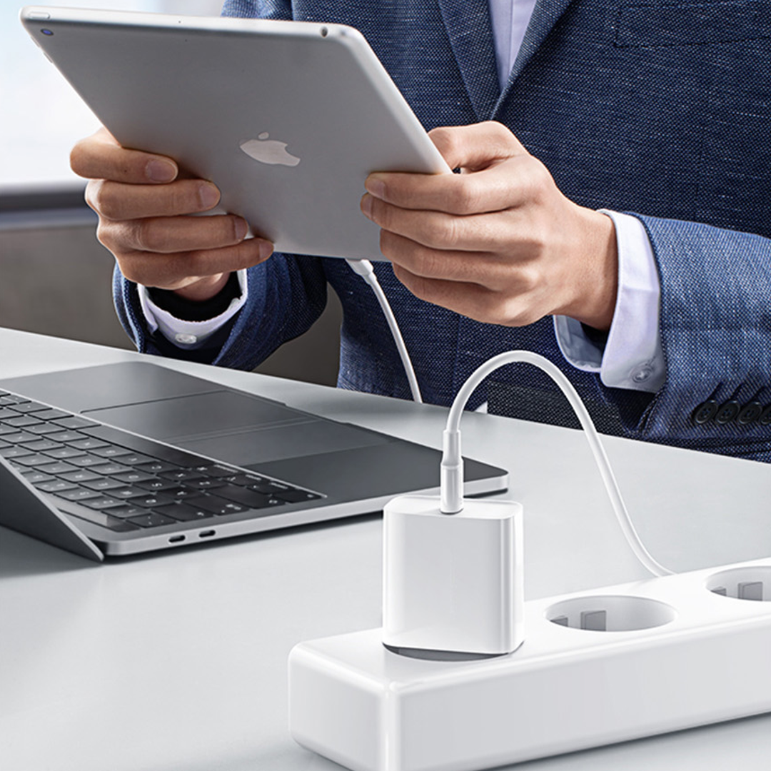 Apple - 20W Power Adapter With Lighting Cable