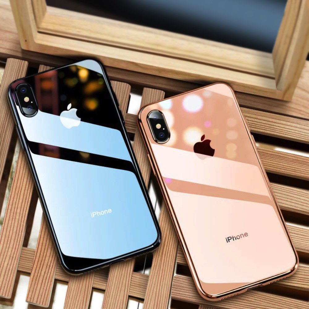 iPhone XS Max Soft TPU Edge Glossy Back Case