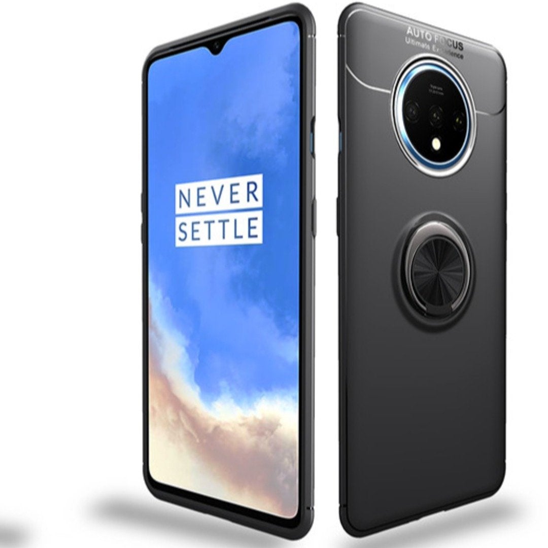 OnePlus 7T (2 in 1 Combo) Metallic Ring Case + Earphones
