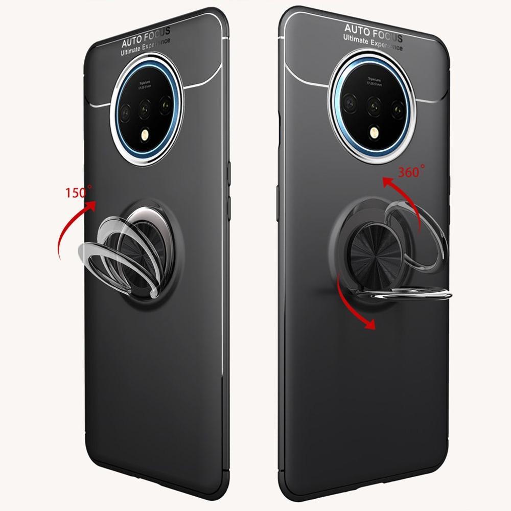 OnePlus 7T (2 in 1 Combo) Metallic Ring Case + Earphones