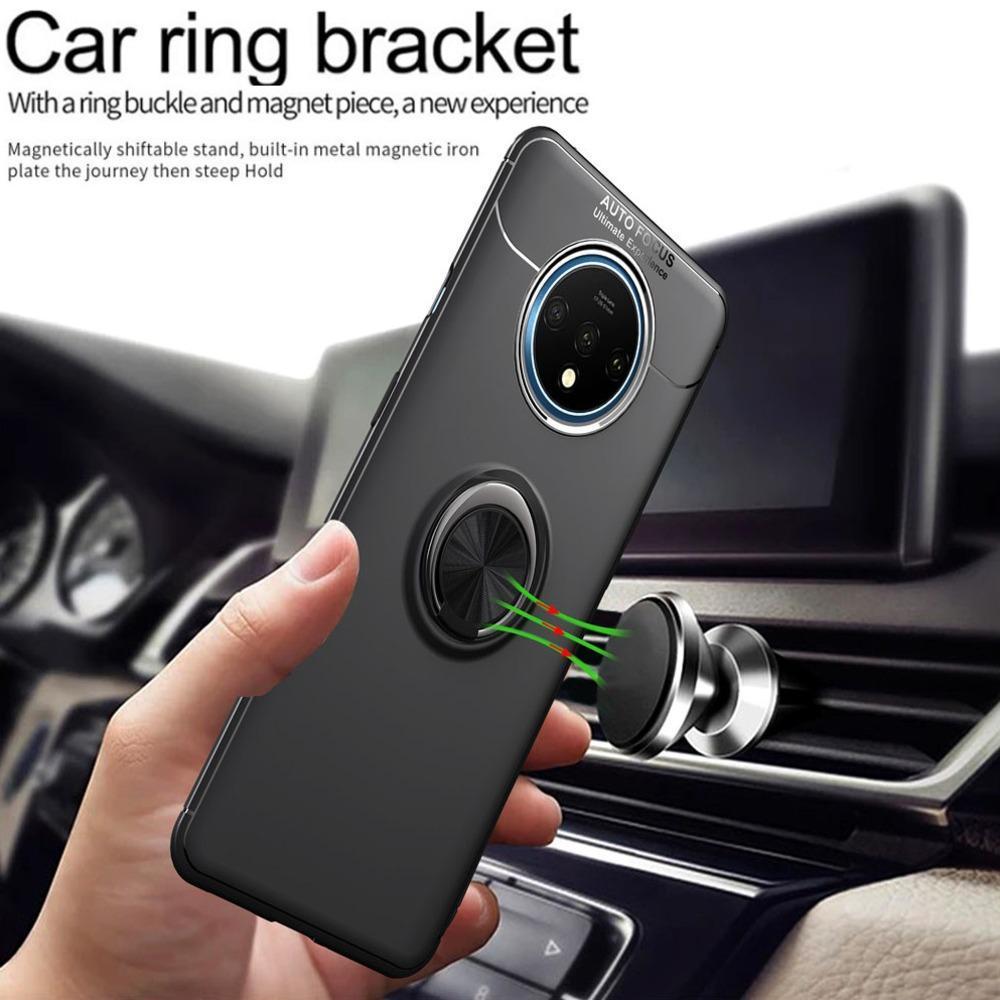 OnePlus 7T (2 in 1 Combo) Metallic Ring Case + Earphones