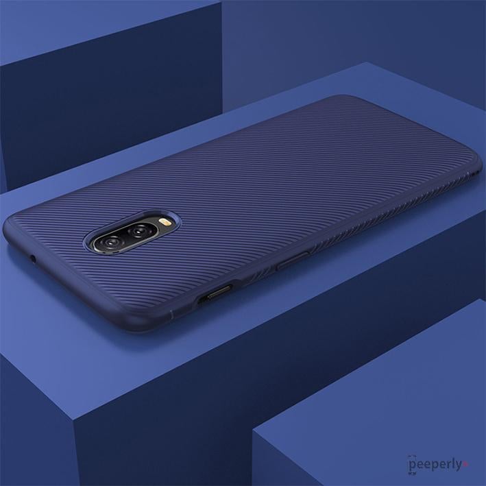 OnePlus 6T Twill Design Shockproof TPU Case
