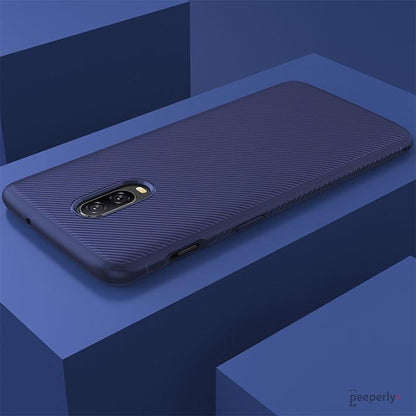 OnePlus 6T Twill Design Shockproof TPU Case