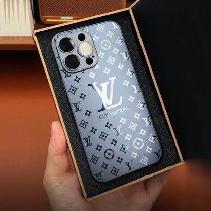 LV Pattern Glass Case - iPhone