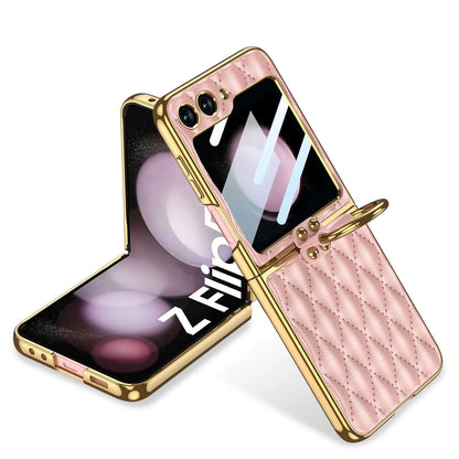 Elegant Leather Ring Support Case
