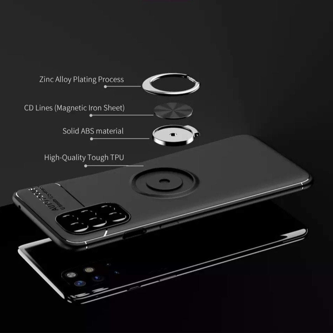 OnePlus 8T Metallic Finger Ring Holder Matte Case