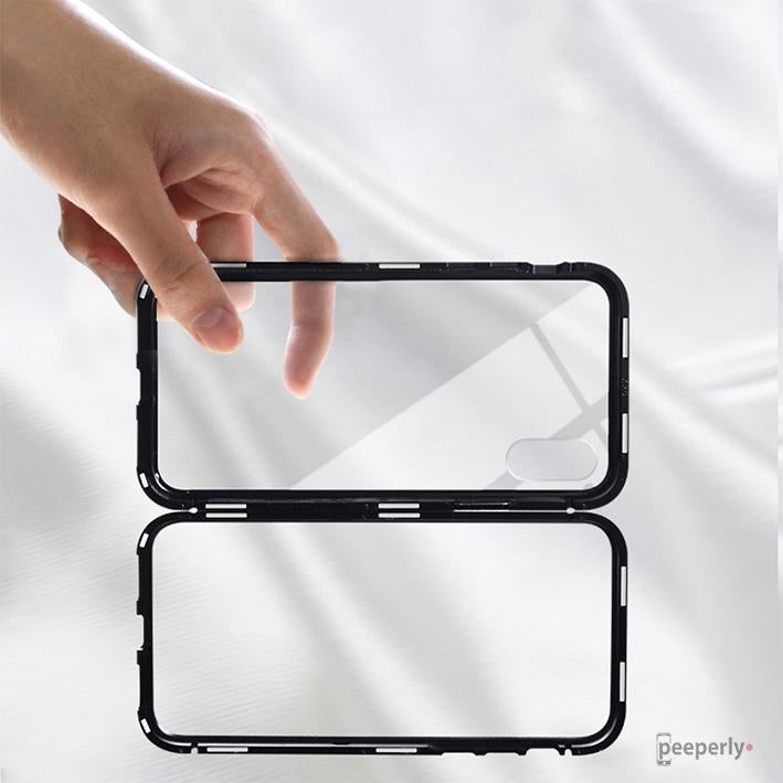 iPhone XS Max Electronic Auto-Fit Magnetic Transparent Glass Case