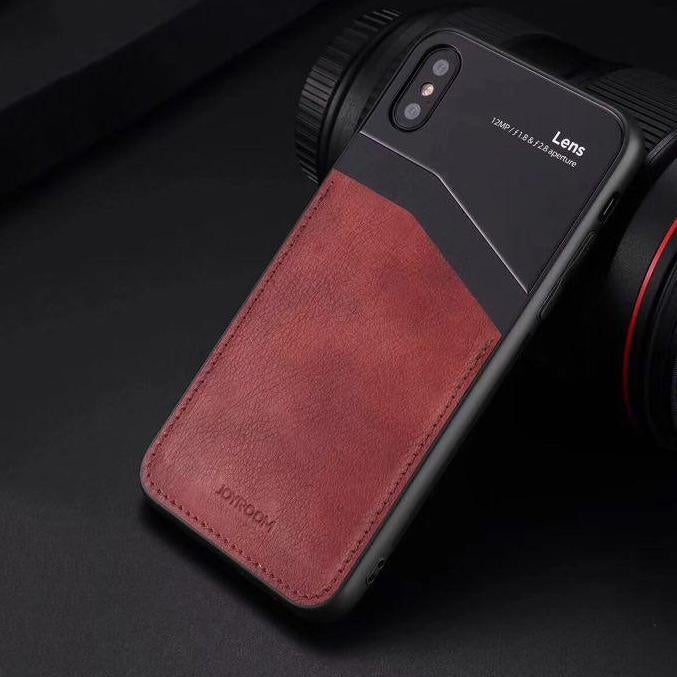 JOYROOM ® iPhone XS Max Leather Texture Polarized Lens Case