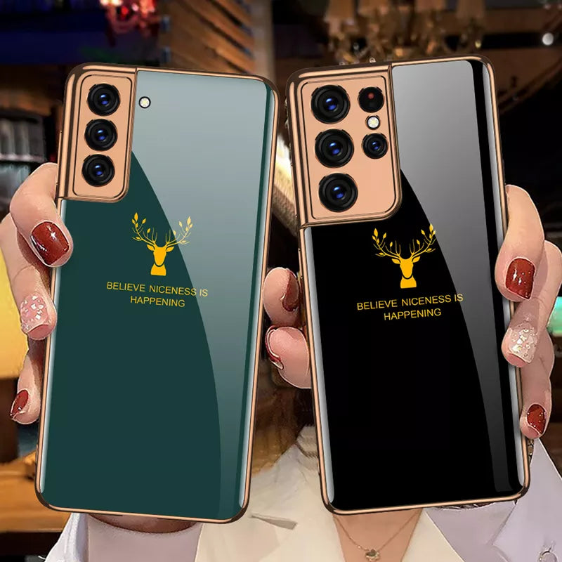 Galaxy S21 Plus Animal Pattern Glass Case