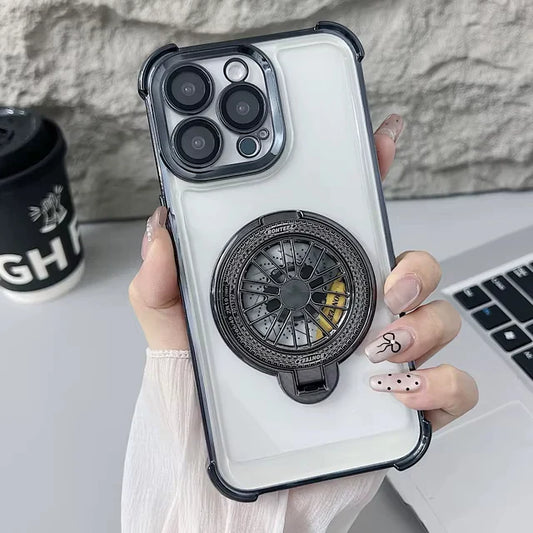 Electroplated Rotating Gyro Magnetic Case - iPhone