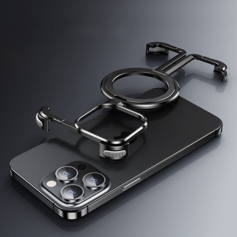 Metal Guard Magnetic Ring Stand Case / O Stand Case