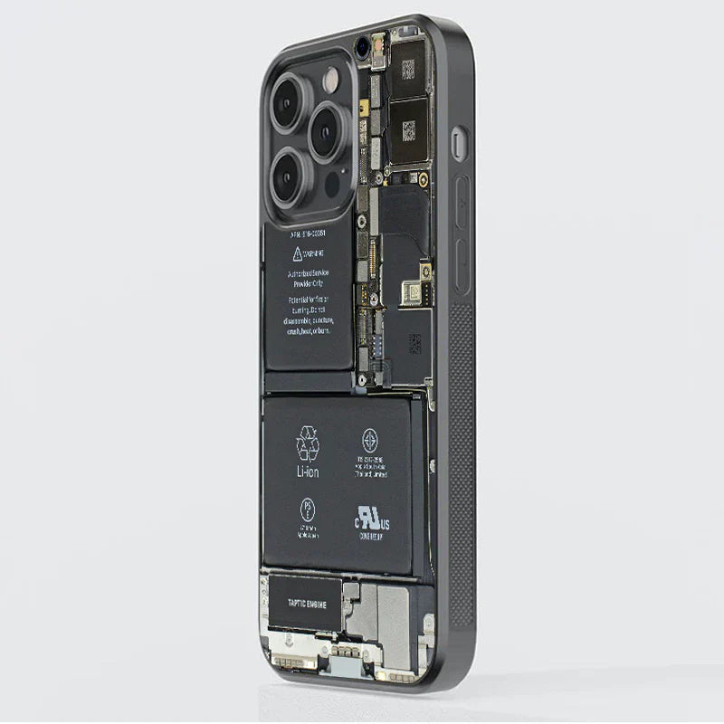 Phone Circuit X Ray Teardown Glass Case