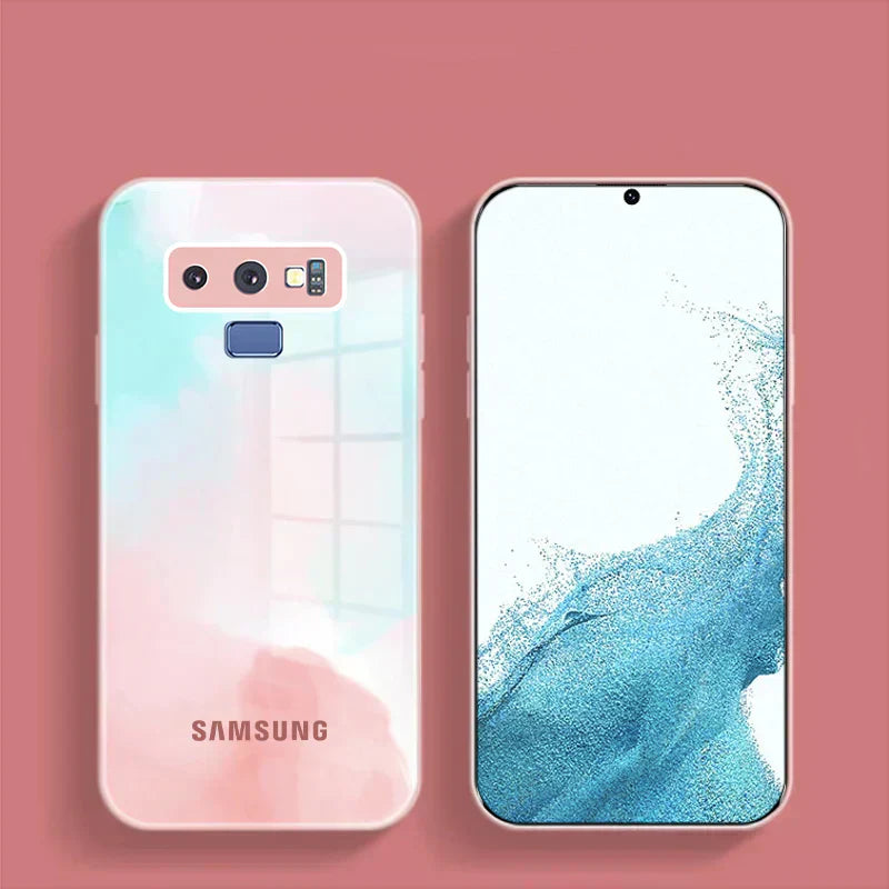 Colorful Wave Glass Phone Case - Samsung