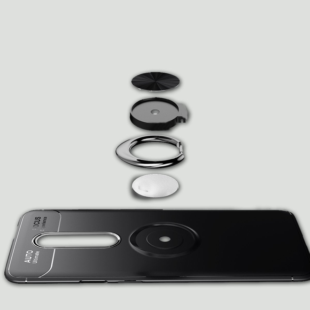 OnePlus 7 Pro (2 in 1 Combo) Metallic Ring Case+ Earphones