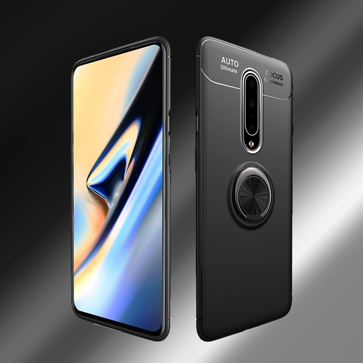 OnePlus 7 Pro (2 in 1 Combo) Metallic Ring Case+ Earphones