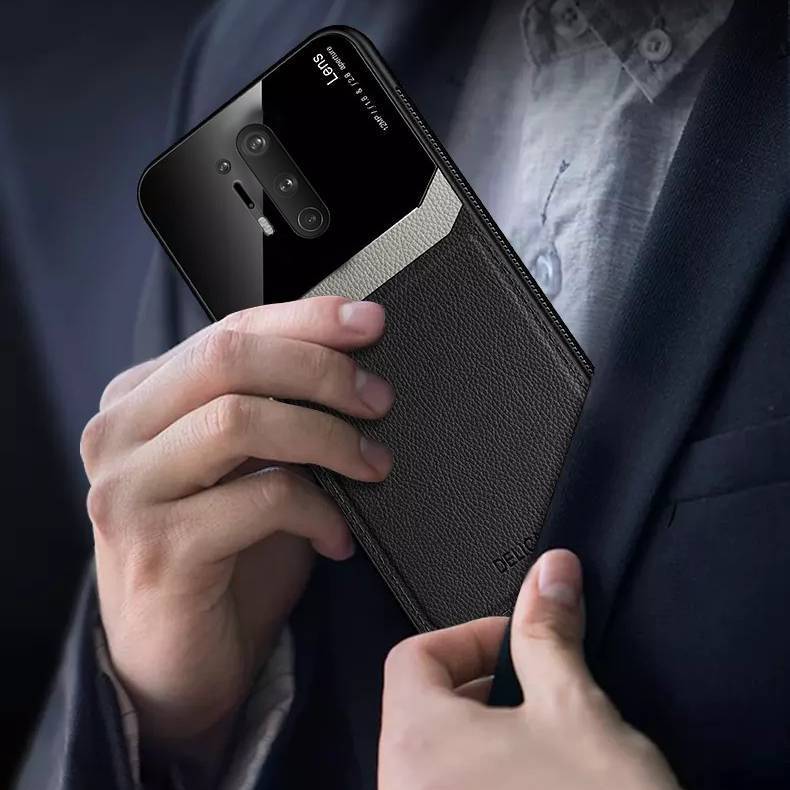 OnePlus 8 Pro Sleek Slim Leather Glass Case