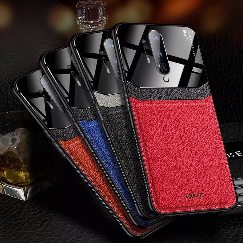 OnePlus 8 Pro Sleek Slim Leather Glass Case