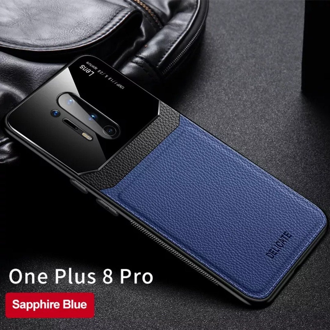 OnePlus 8 Pro Sleek Slim Leather Glass Case