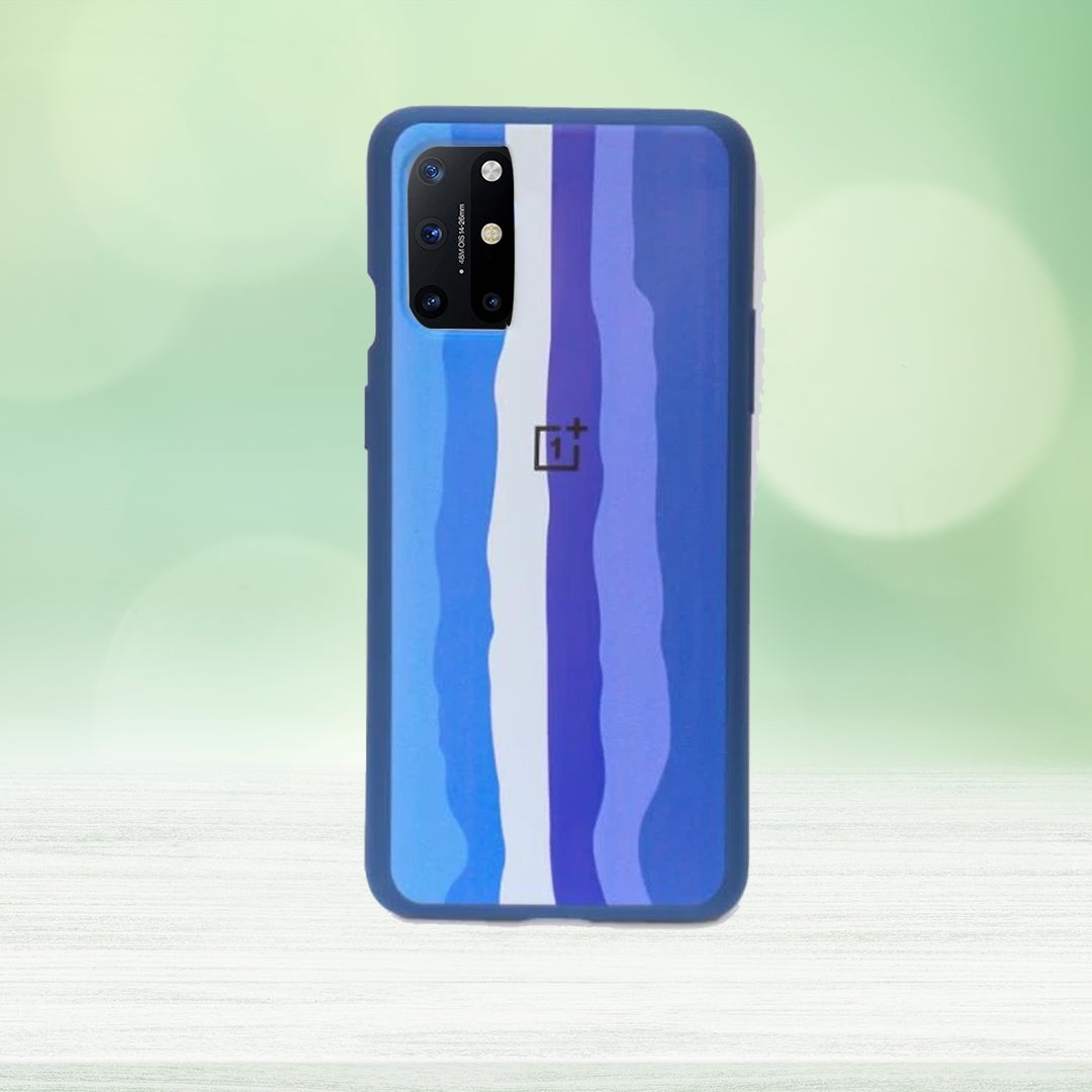 OnePlus 8T Rainbow Liquid Silicone Logo Case