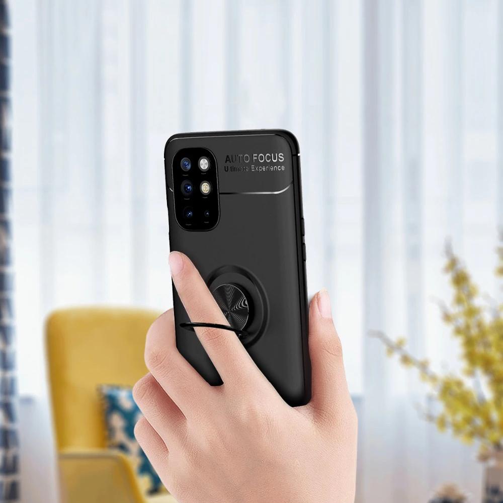 OnePlus 8T Metallic Finger Ring Holder Matte Case