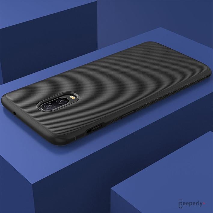 OnePlus 6T Twill Design Shockproof TPU Case