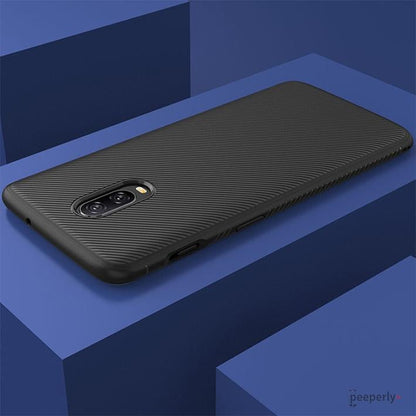 OnePlus 6T Twill Design Shockproof TPU Case