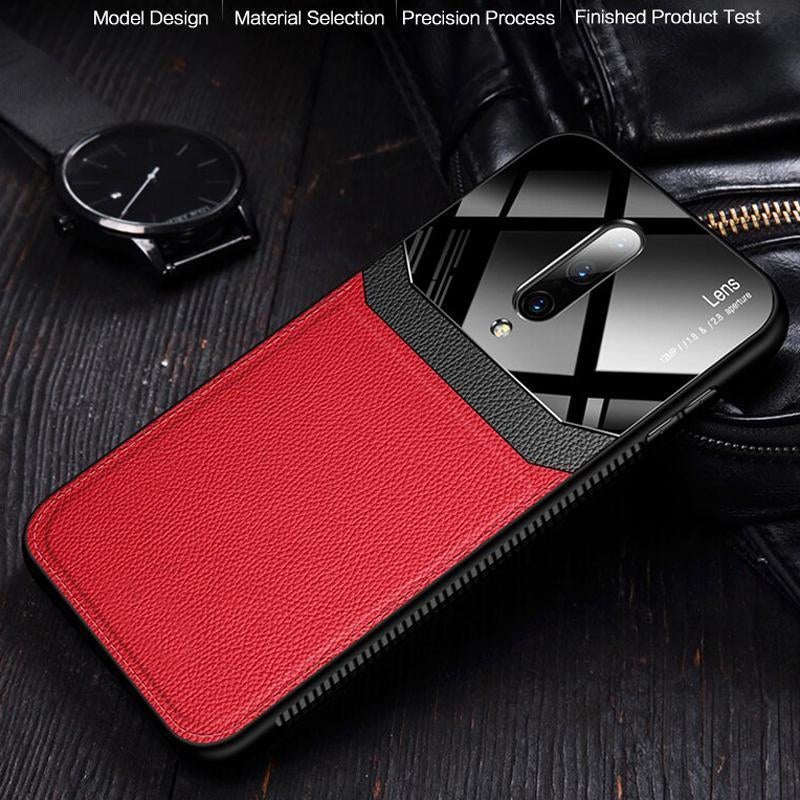 OnePlus 7 Pro Sleek Slim Leather Glass Case