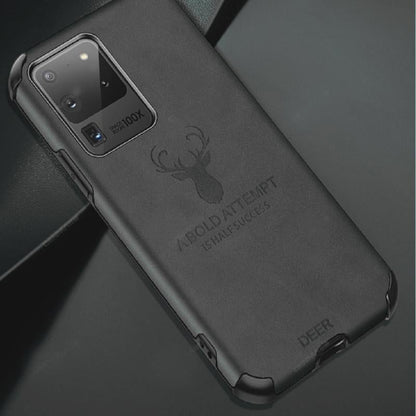 Galaxy S20 Ultra Shockproof Deer Leather Texture Case