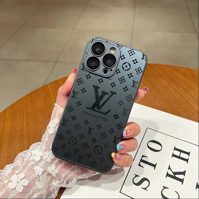 LV Pattern Glass Case - iPhone