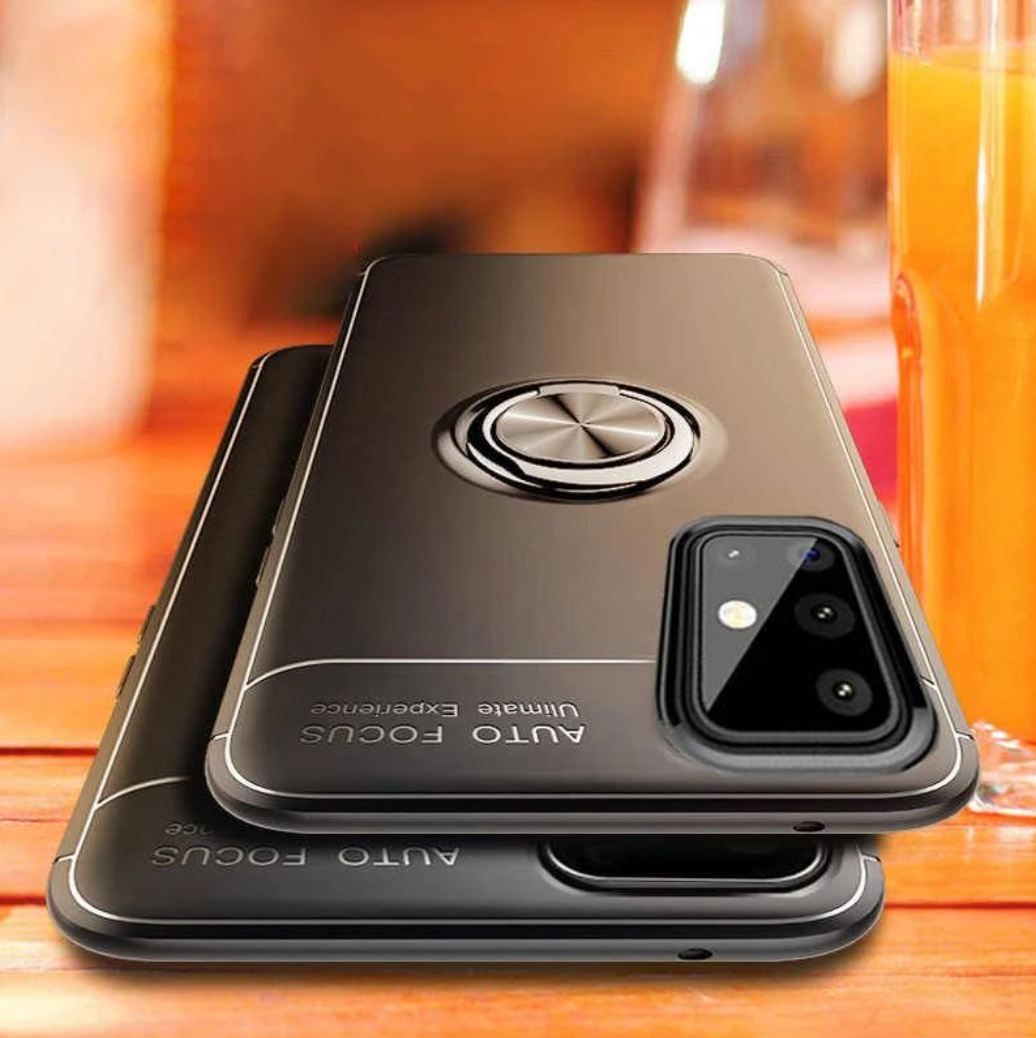Galaxy Note 10 Lite Metallic Finger Ring Holder Matte Case