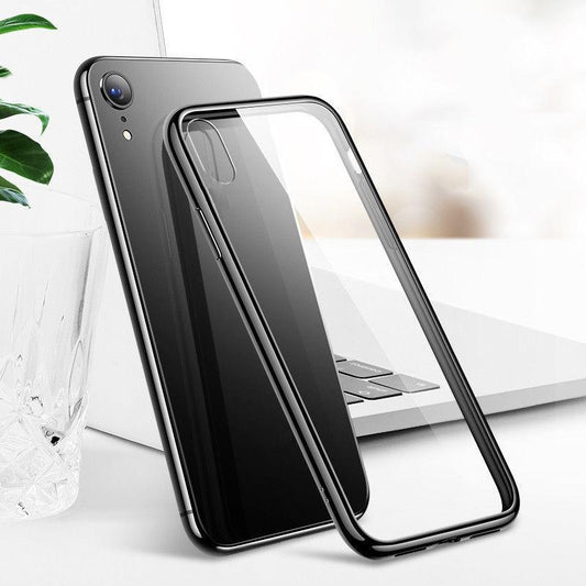 iPhone XR Ultra-Slim Glass TPU Frame Case