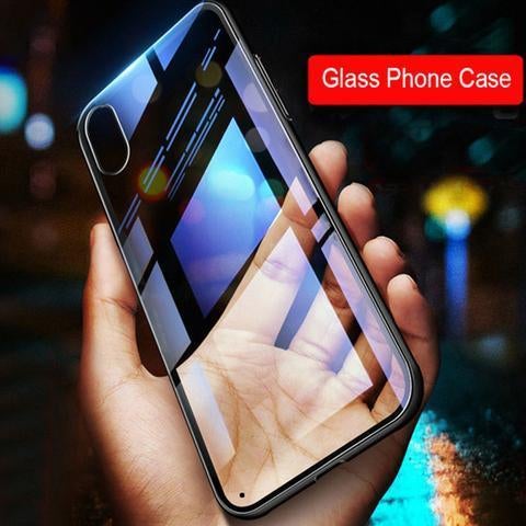 iPhone XR Ultra-Slim Glass TPU Frame Case