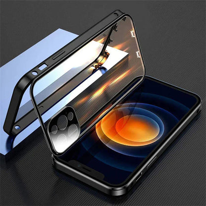 2025 Magnetic Glass Double-Sided Privacy Phone Case For iPhone