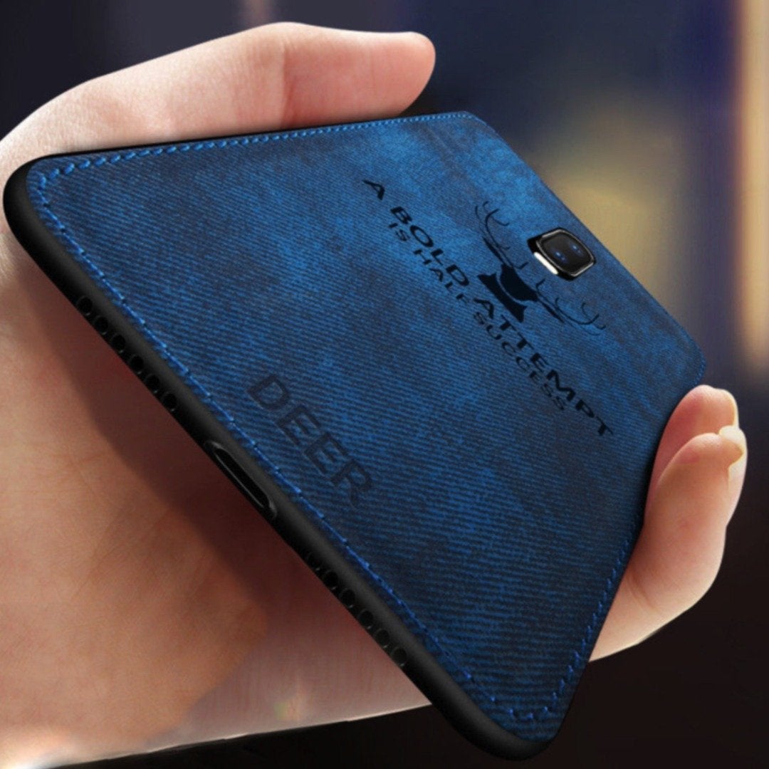 OnePlus 7 (3 in 1 Combo) Deer Case + Tempered Glass + Earphones