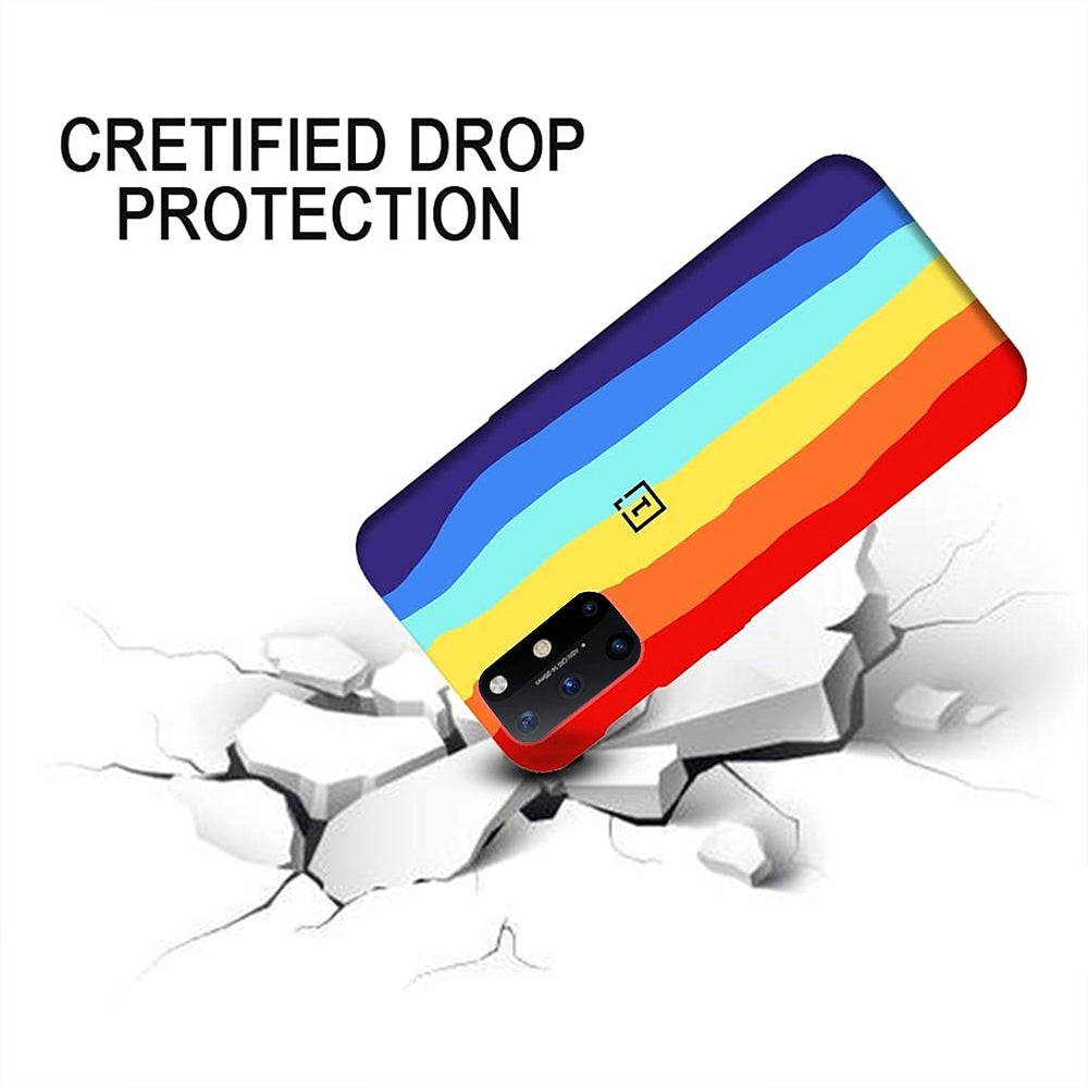 OnePlus 8T Rainbow Liquid Silicone Logo Case