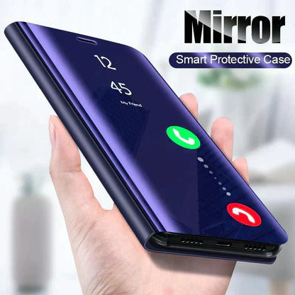 Galaxy S20 Series Mirror Clear View Flip Case [Non Sensor Working]