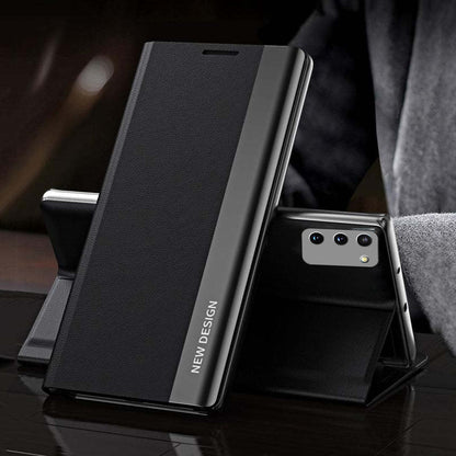 PU Leather Side Window Flip Case - Samsung