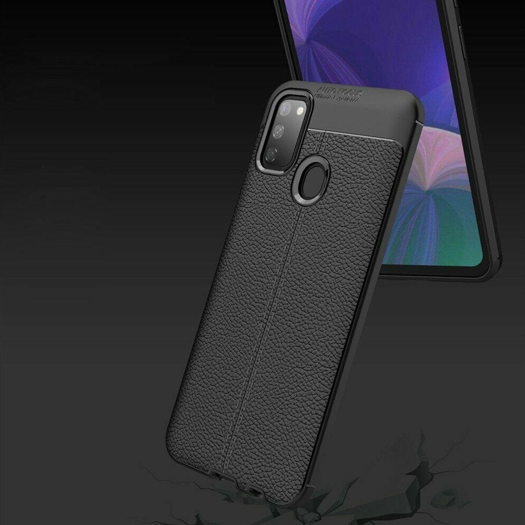 Galaxy M30s Auto Focus Leather Texture Case