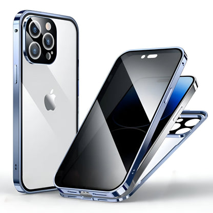 360° Anti Peep Magnetic Titanium Metal Case with Magic Screen Protector ( iPhone )